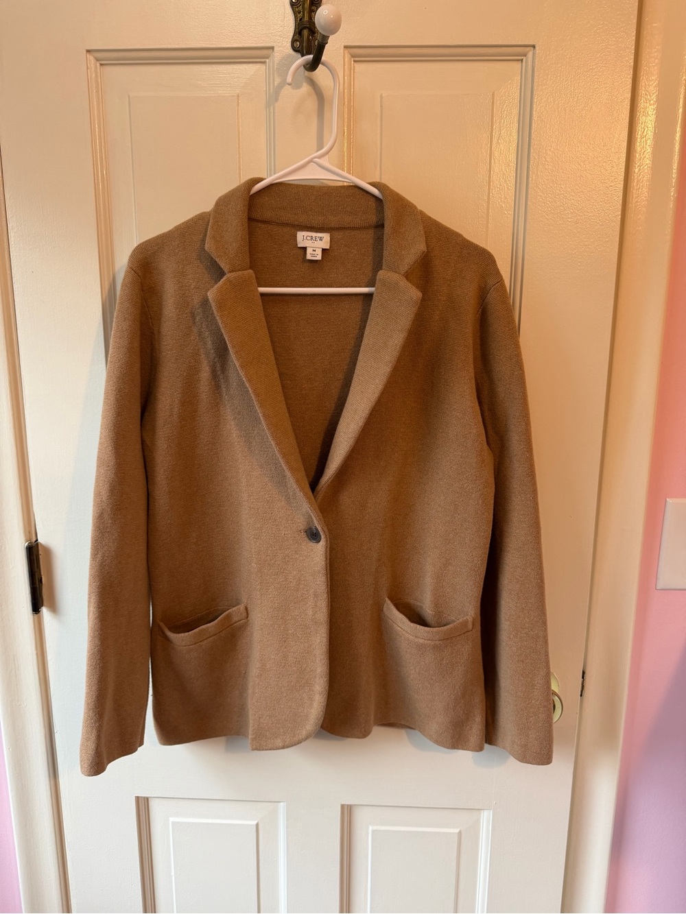 J. Crew Women's Tan Wool-Blend Single-Button Blazer